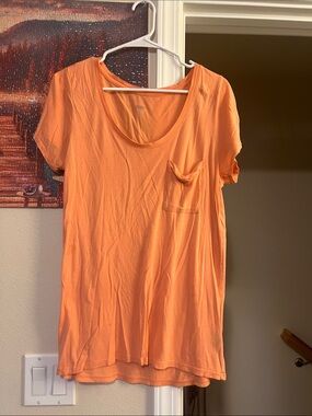 Mossimo Supply Co. Scoop Neck Pocket Tee in Orange